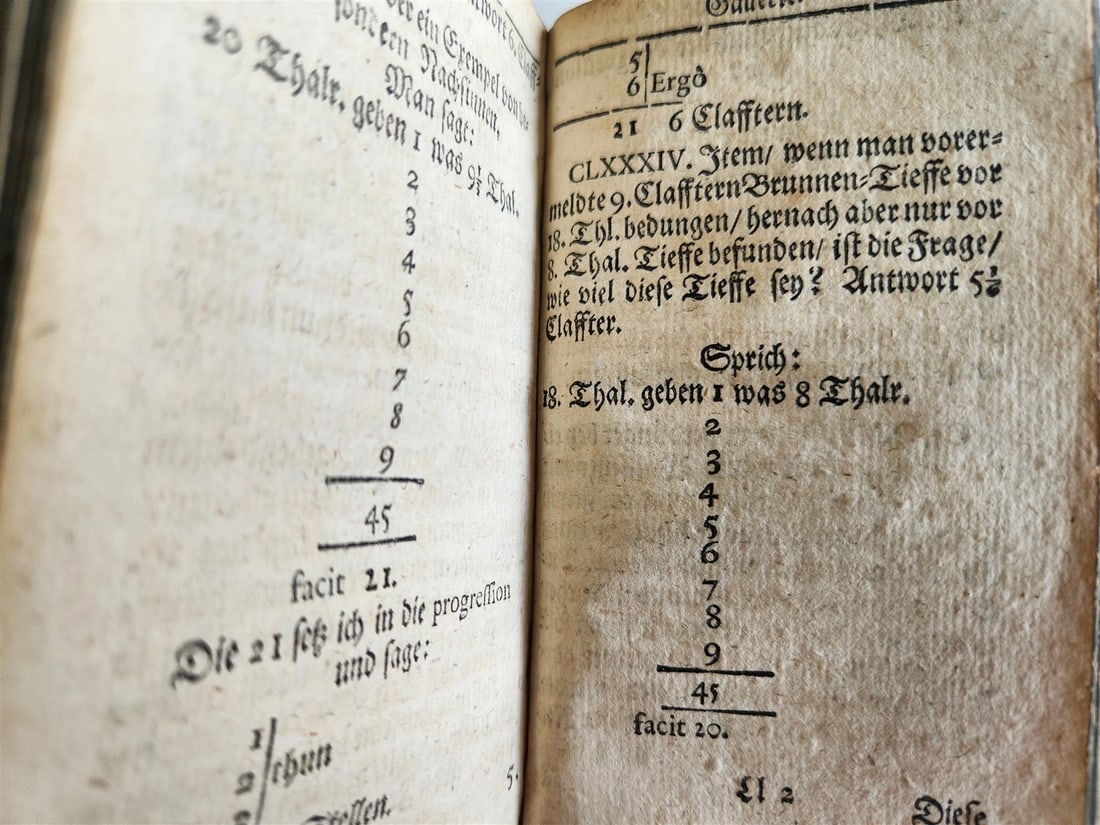 1712 GEOMETRY ILLUSTRATED antique in GERMAN vellum bound - 12