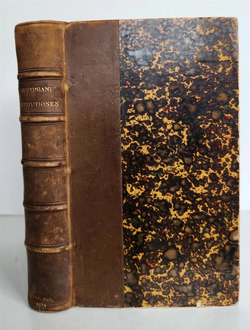 1678 JUSTINIAN LAW BOOK Sacratissimi principis, institutionum antique - 3