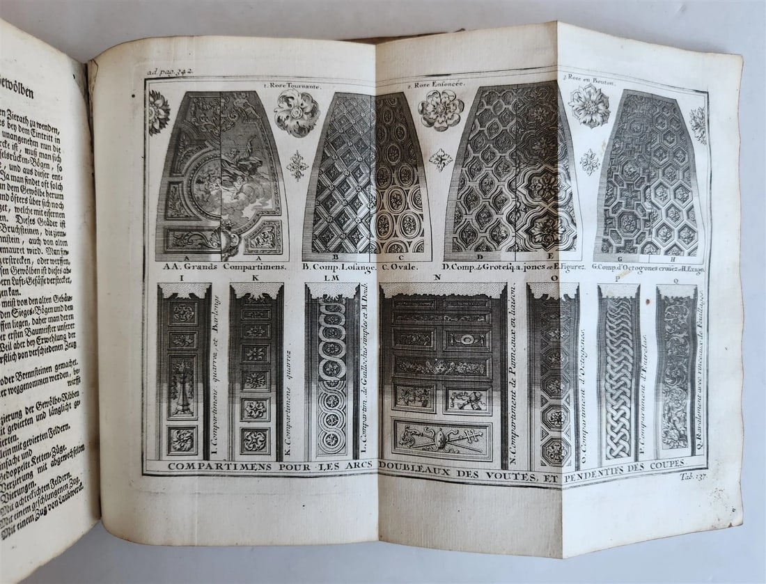 1747 ARCHITECTURE FULLY ILLUSTRATED by d'AVILER antique VIGNOLA MICHELANGELO - 5