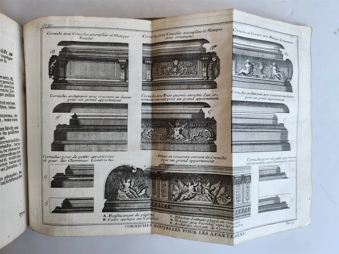 1747 ARCHITECTURE FULLY ILLUSTRATED by d'AVILER antique VIGNOLA MICHELANGELO - 9
