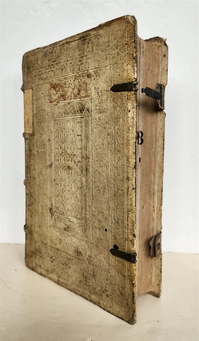 1569 CONFESSIONS of ST.AUGUSTINE by Jerónimo Torres antique PIGSKIN BOUND FOLIO - 3