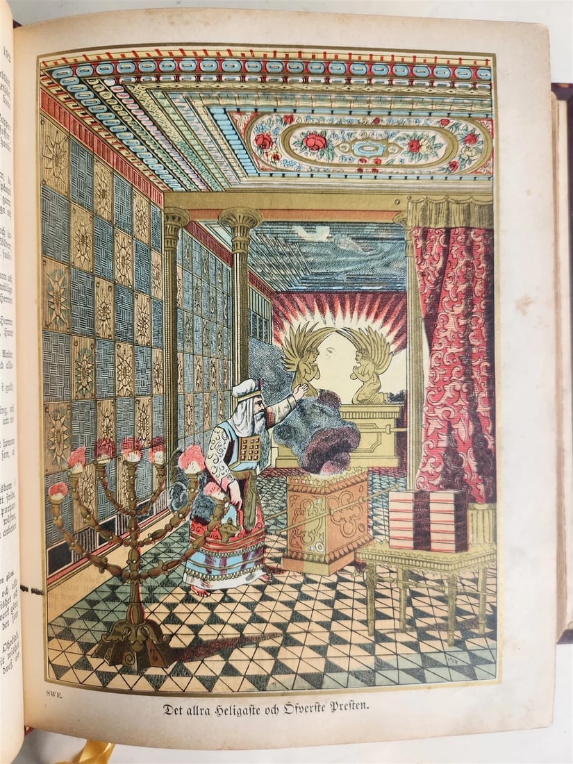 1890 BIBLE in SWEDISH ANTIQUE VICTORIAN MASSIVE FOLIO GUSTAVE DORE ILLUSTRATED - 10