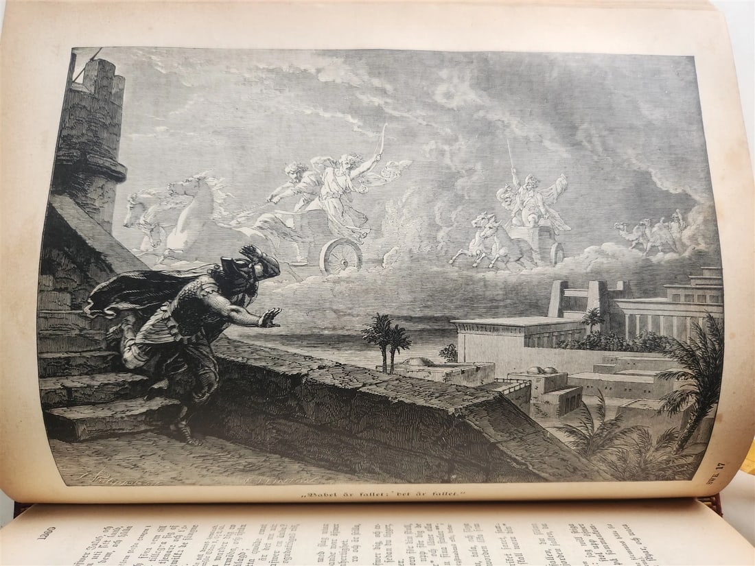 1890 BIBLE in SWEDISH ANTIQUE VICTORIAN MASSIVE FOLIO GUSTAVE DORE ILLUSTRATED - 18
