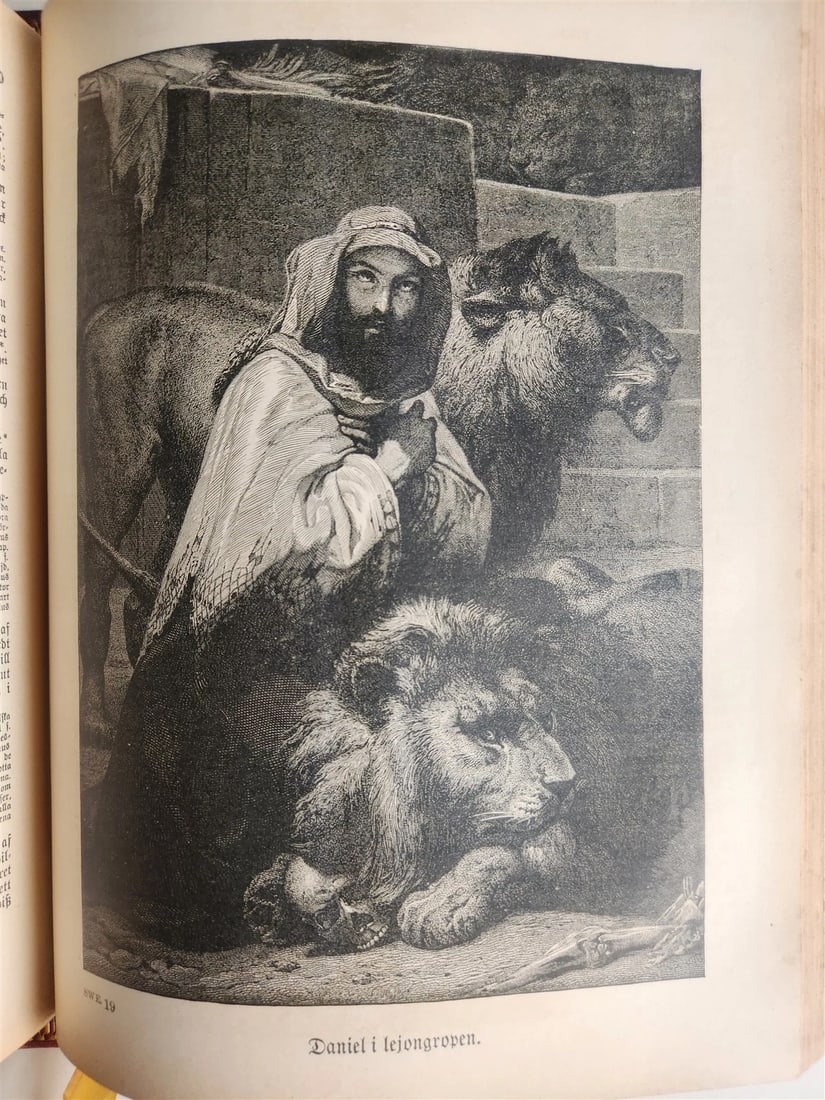 1890 BIBLE in SWEDISH ANTIQUE VICTORIAN MASSIVE FOLIO GUSTAVE DORE ILLUSTRATED - 20
