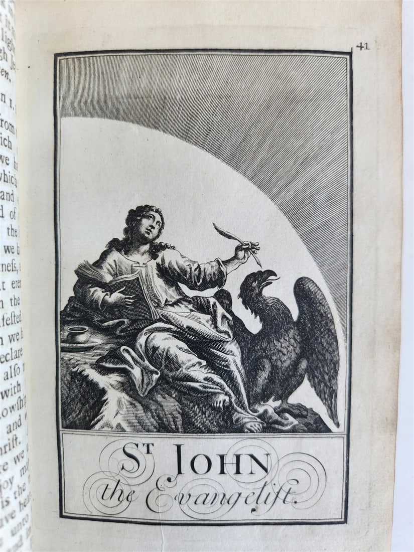1707 BOOK OF COMMON PRAYER in ENGLISH w/ PSALMS of DAVID ANTIQUE illustrated - 20