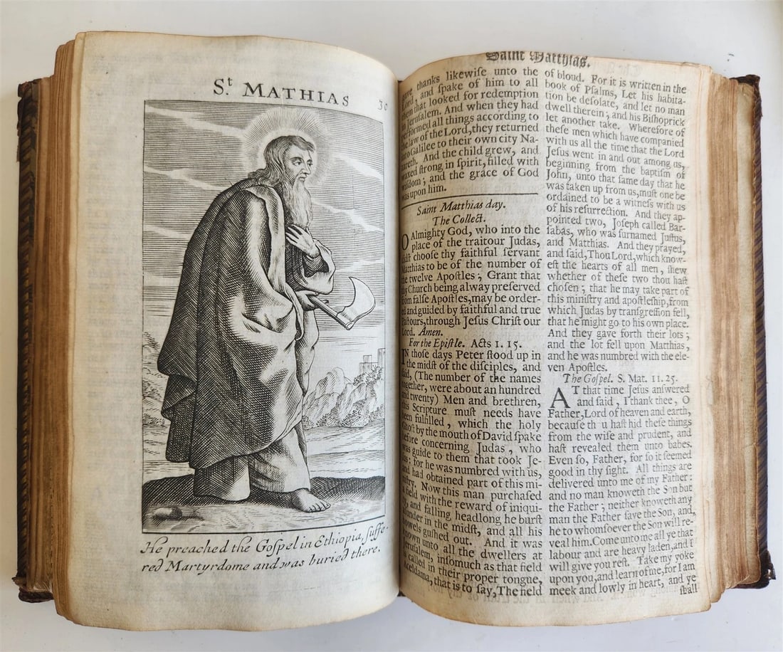 1680 BOOK OF COMMON PRAYER fully illustrated ANTIQUE in ENGLISH - 12