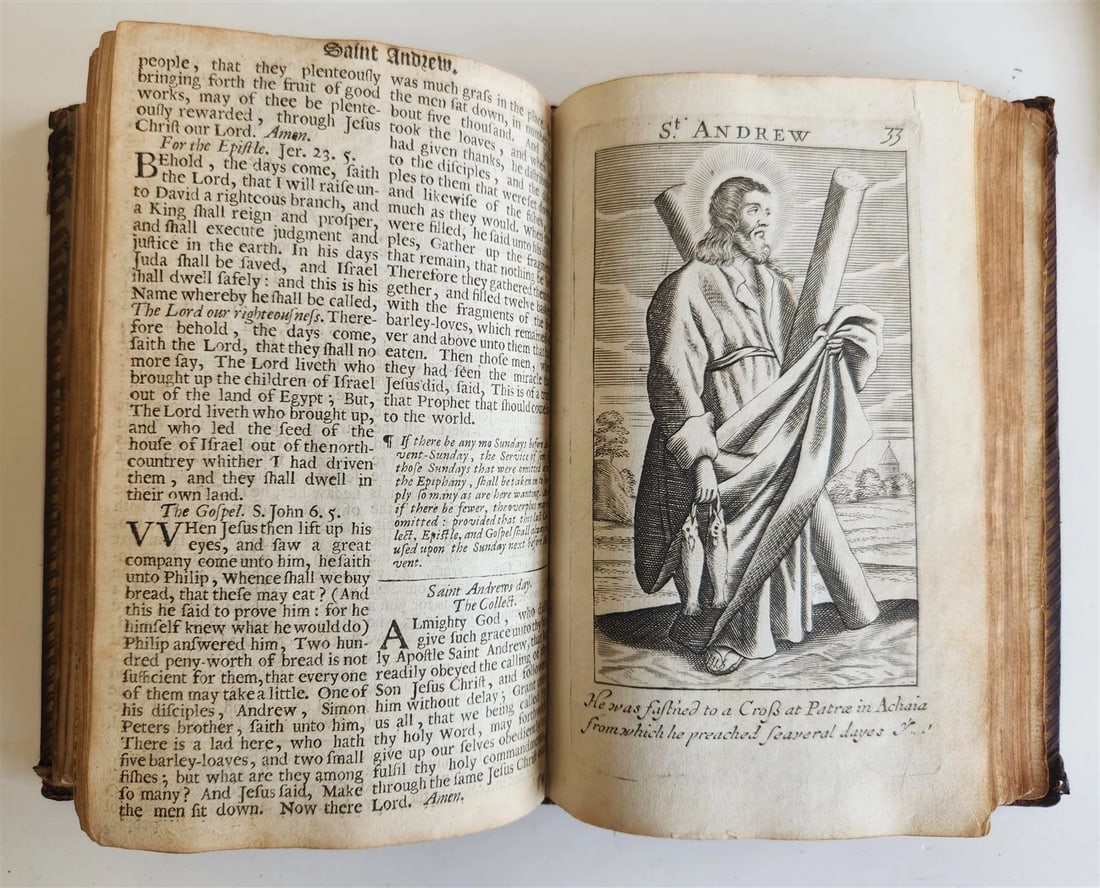 1680 BOOK OF COMMON PRAYER fully illustrated ANTIQUE in ENGLISH - 14