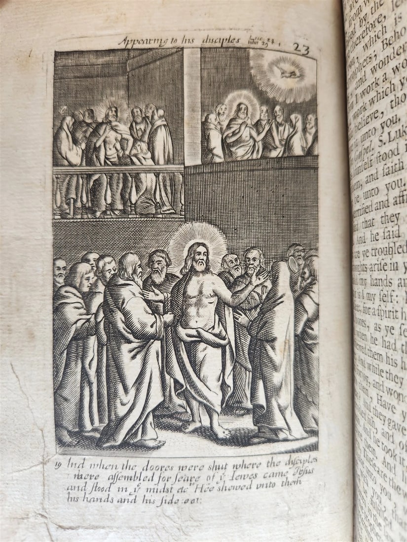 1680 BOOK OF COMMON PRAYER fully illustrated ANTIQUE in ENGLISH - 16