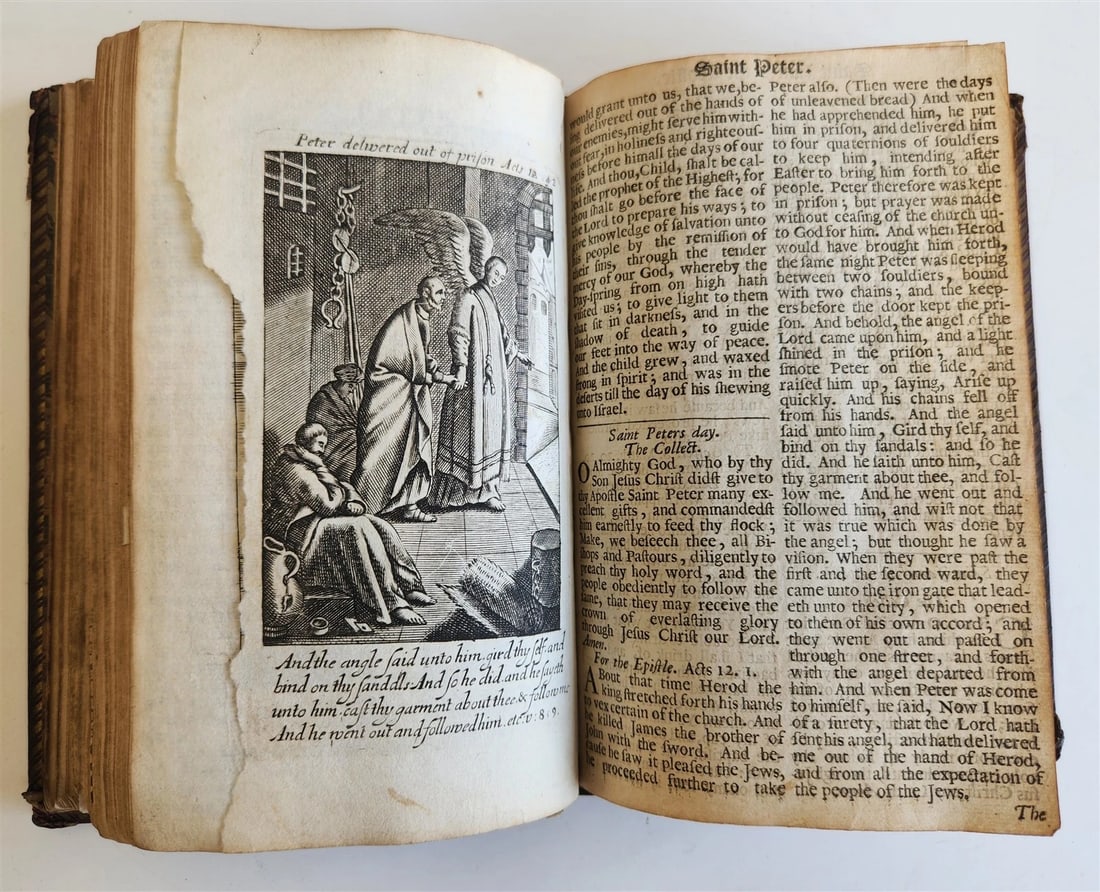 1680 BOOK OF COMMON PRAYER fully illustrated ANTIQUE in ENGLISH - 9