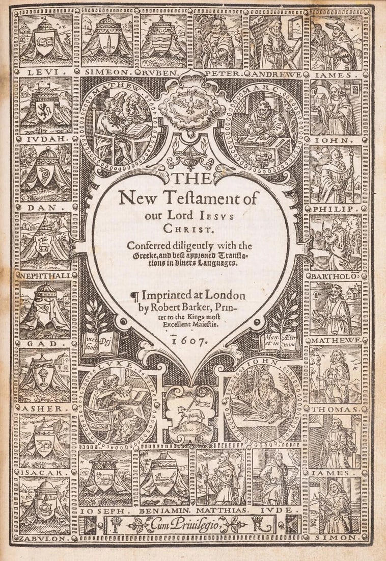 1607 BREECHES BIBLE in ENGLISH antique 17th CENTURY: Title: 1607 BREECHES BIBLE in ENGLISH antique 17th CENTURY Description: Bible, English The Bible, by Robert Bakker [ie Barker], 1607 woodcut titles, the first worn, stained and laid down, lacking colo