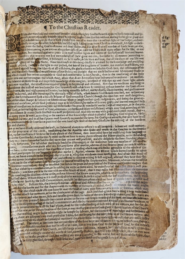 1607 BREECHES BIBLE in ENGLISH antique 17th CENTURY - 6
