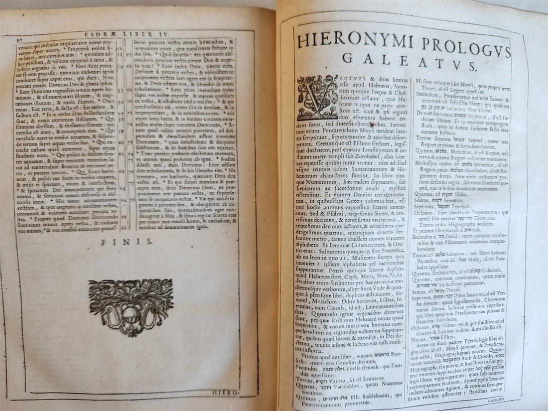 1650 BIBLE in LATIN by PLANTIN antique Old & New Testament BIBLIA SACRA 17th C. - 13