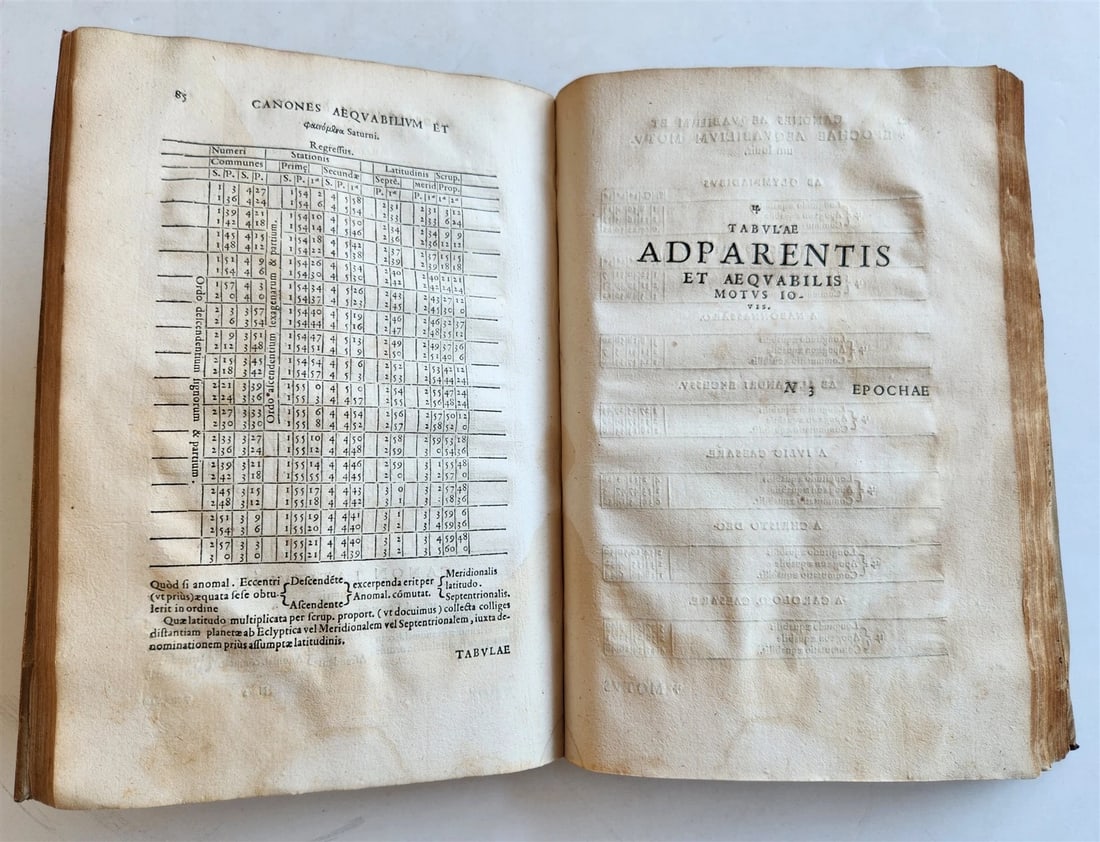 1560 ASTRONOMICAL TABLES by Joannes Stadius antique ASTROLOGY Tabulae Bergenses - 15