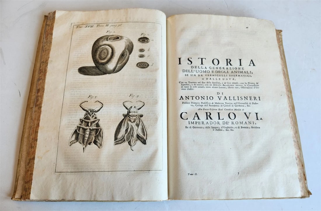 1733 MEDICAL TREATISE by ANTONIO VALLISNERI antique ILLUSTRATED 3 folio volumes - 20