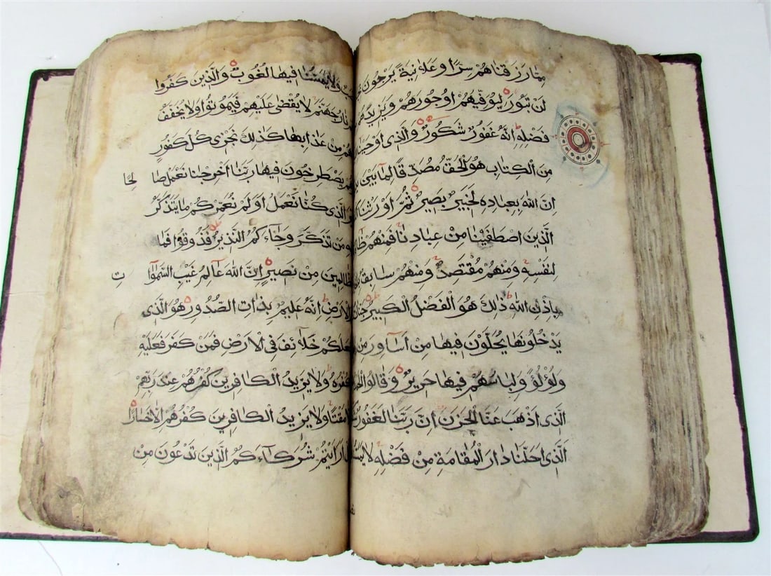 18th CENTURY KORAN ARABIC MANUSCRIPT antique ISLAMIC QURAN - 5