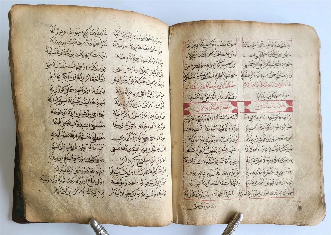 19th century OTTOMAN TURKISH MANUSCRIPT ISLAMIC POETRY ILLUMINATED BOOK antique - 6
