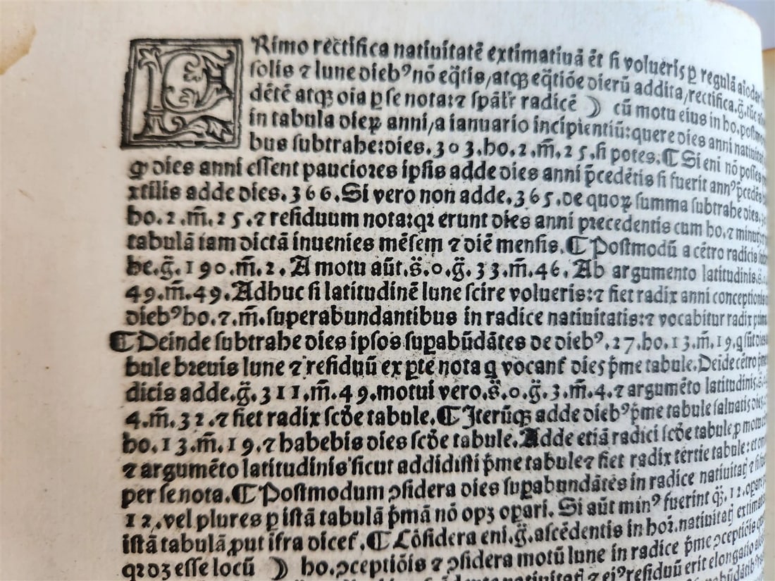 1526 ASTROLOGY ASTRONOMY TABULE Giovanni Bianchini POST-INCUNABULA antique RARE - 11