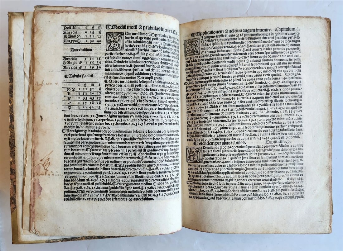 1526 ASTROLOGY ASTRONOMY TABULE Giovanni Bianchini POST-INCUNABULA antique RARE - 13