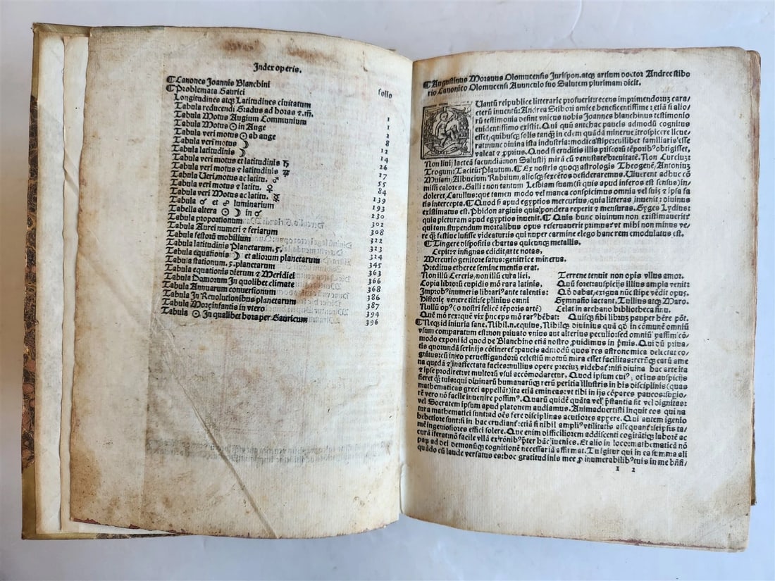 1526 ASTROLOGY ASTRONOMY TABULE Giovanni Bianchini POST-INCUNABULA antique RARE - 15