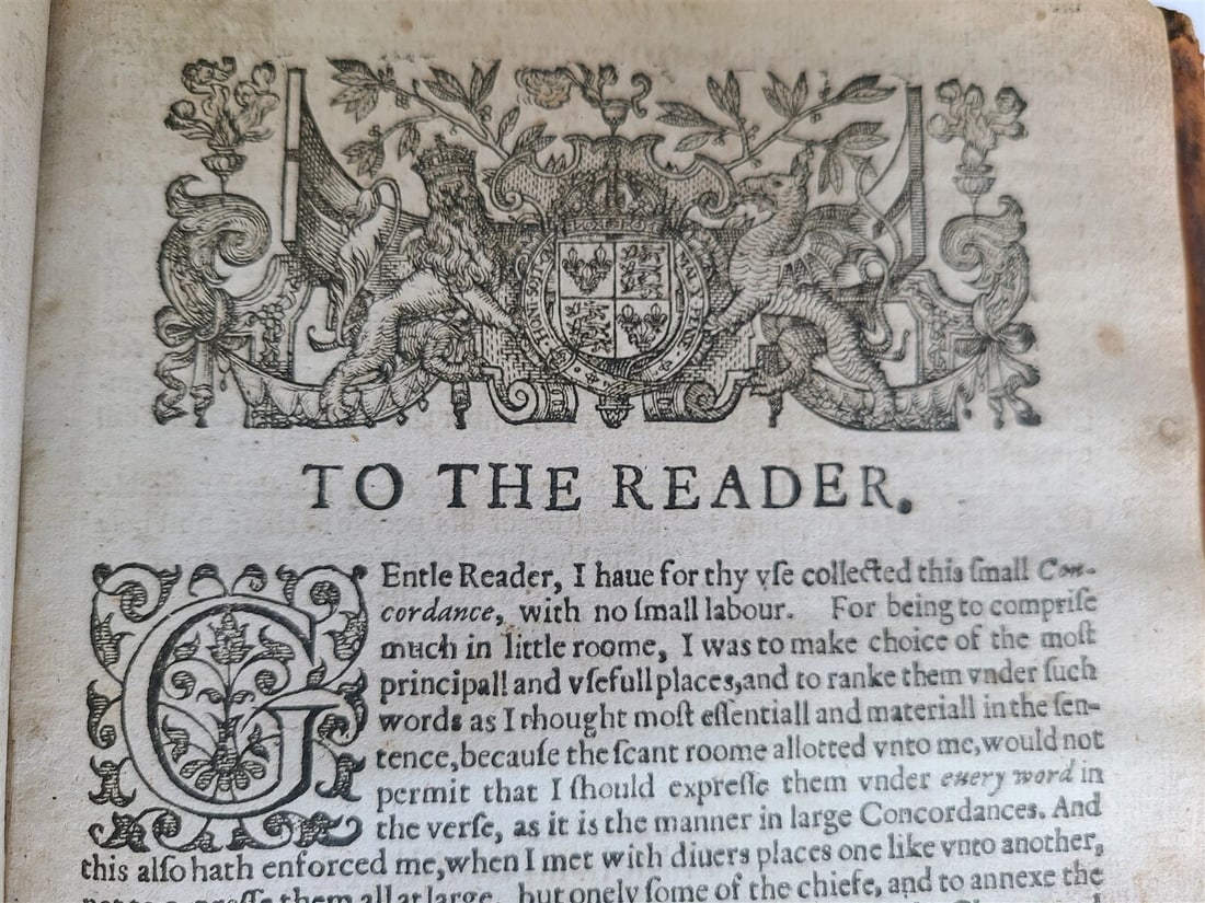 1631 BIBLE in ENGLISH ANTIQUE ILLUSTRATED Robert Barker OLD & NEW TESTAMENT 17c - 17
