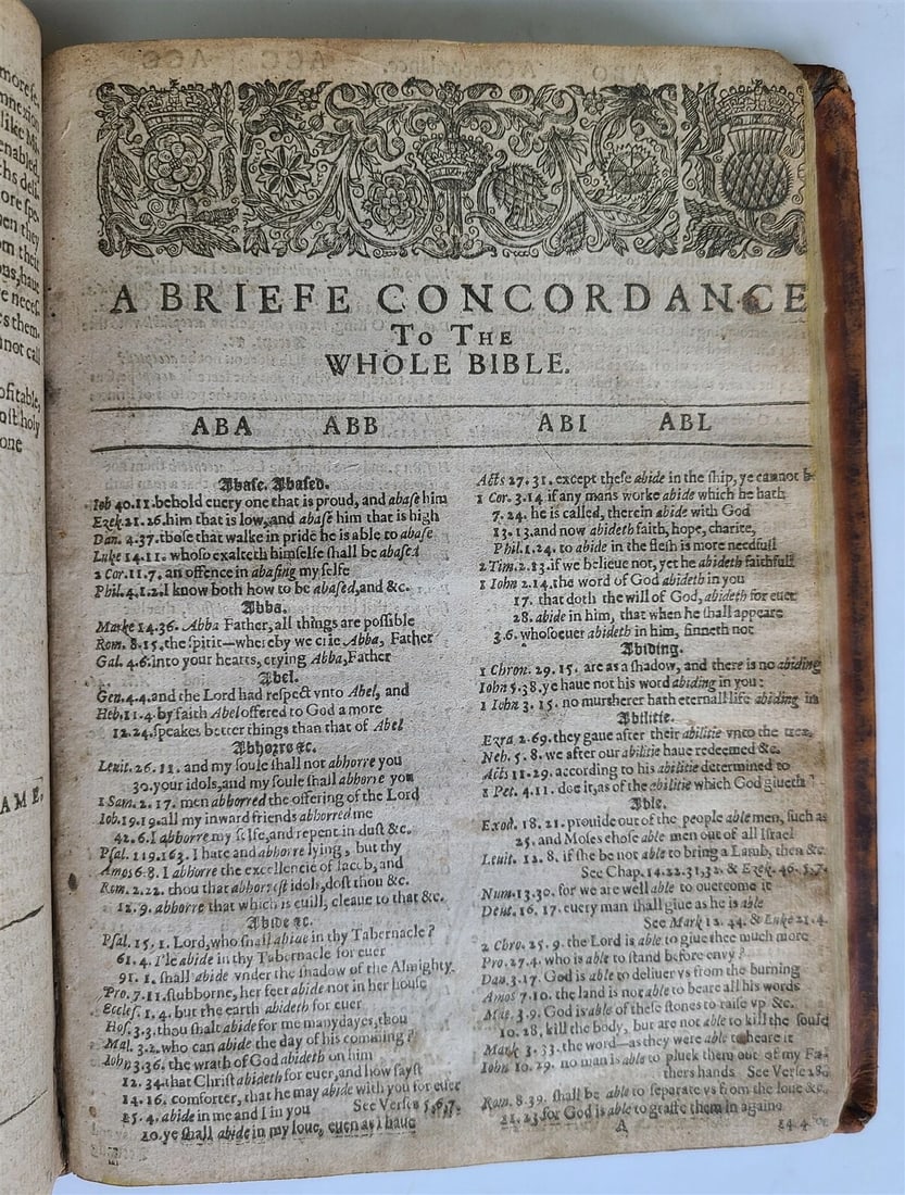 1631 BIBLE in ENGLISH ANTIQUE ILLUSTRATED Robert Barker OLD & NEW TESTAMENT 17c - 18