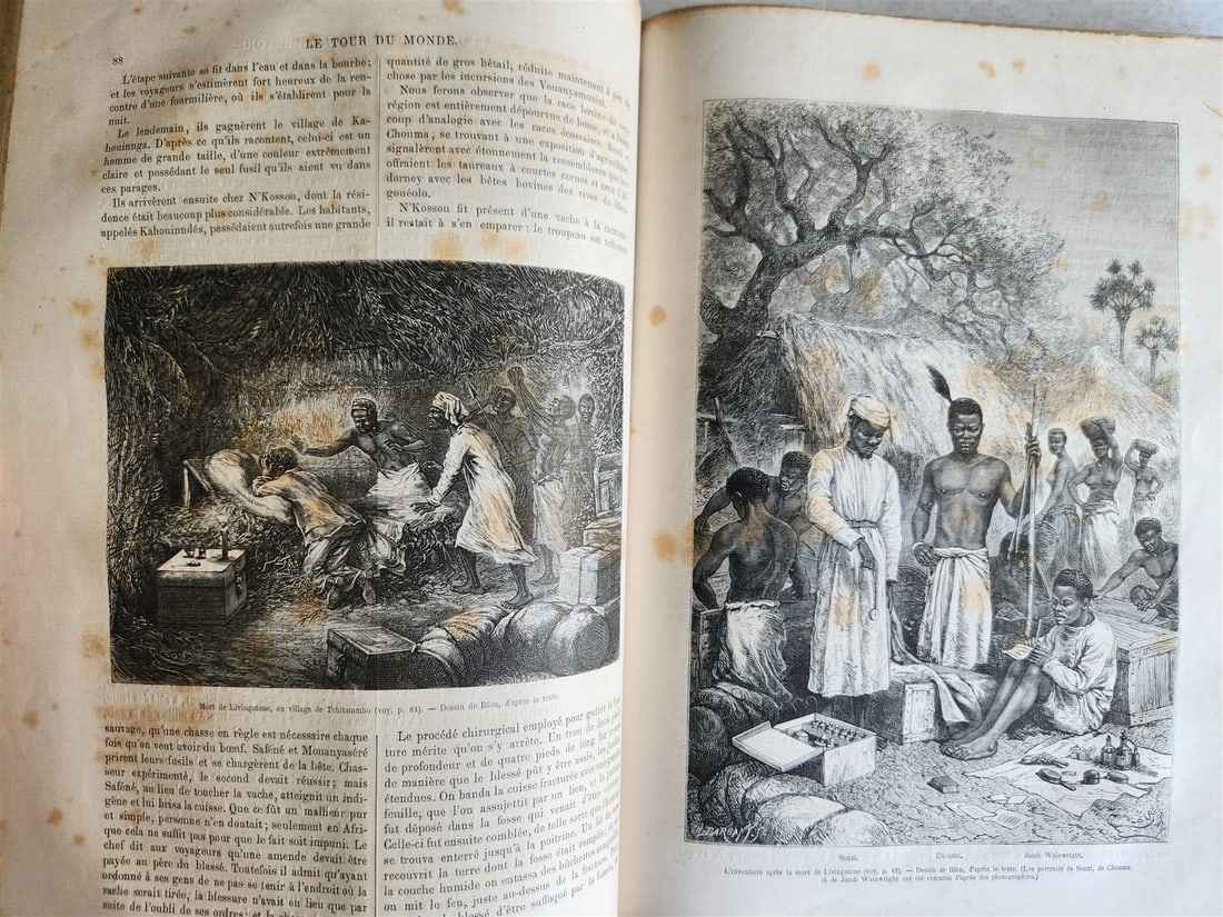 1875 HISTORY of VOYAGES ILLUSTRATED antique AFRICA TAIWAN AUSTRALIA VIETNAM - 15