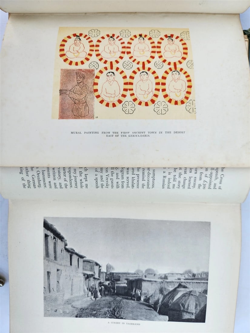 1898 THROUGH ASIA by SVEN HEDIN antique ILLUSTRATED w/ 300 PICTURES 2 volumes - 7