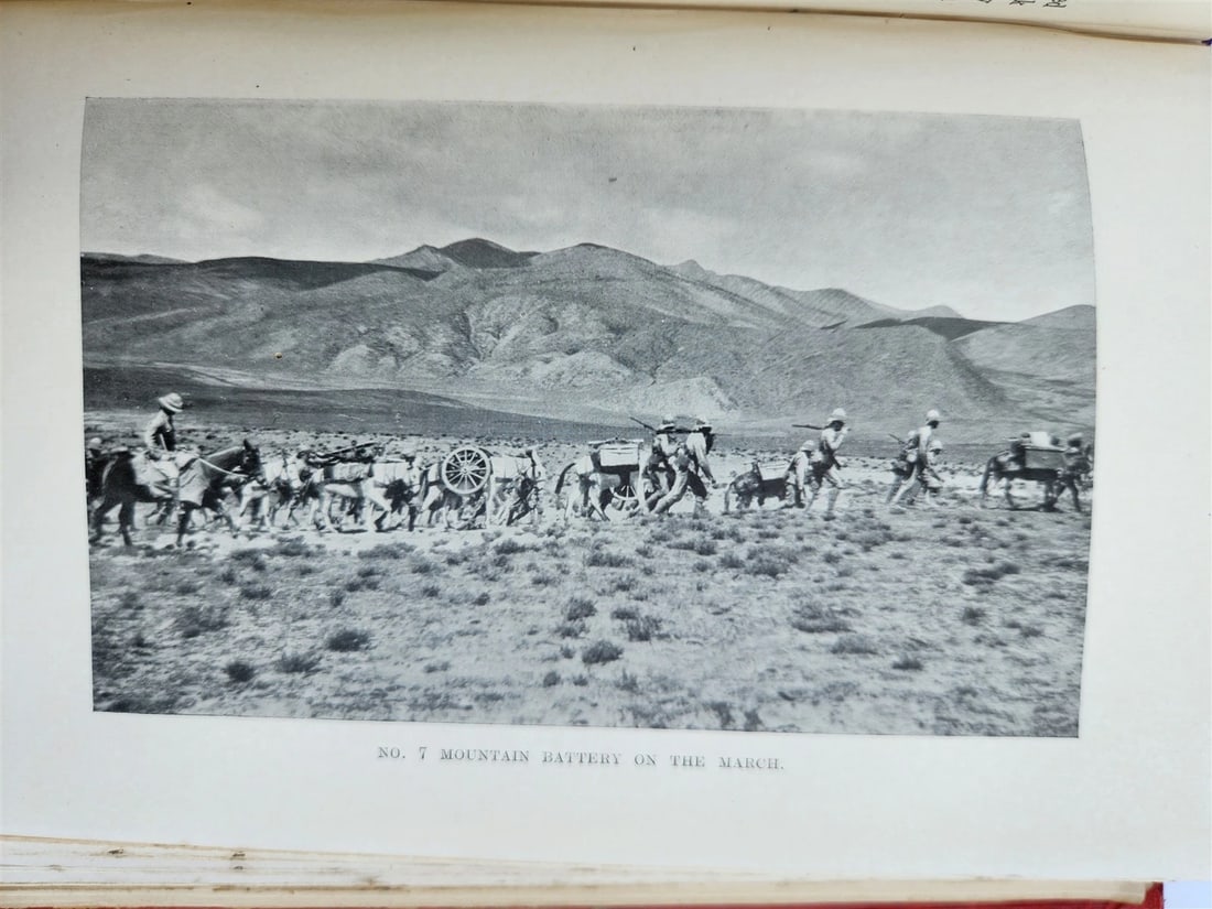 1906 WITH MOUNTED INFANTRY in TIBET by W.J. Ottley antique ILLUSTRATED - 18