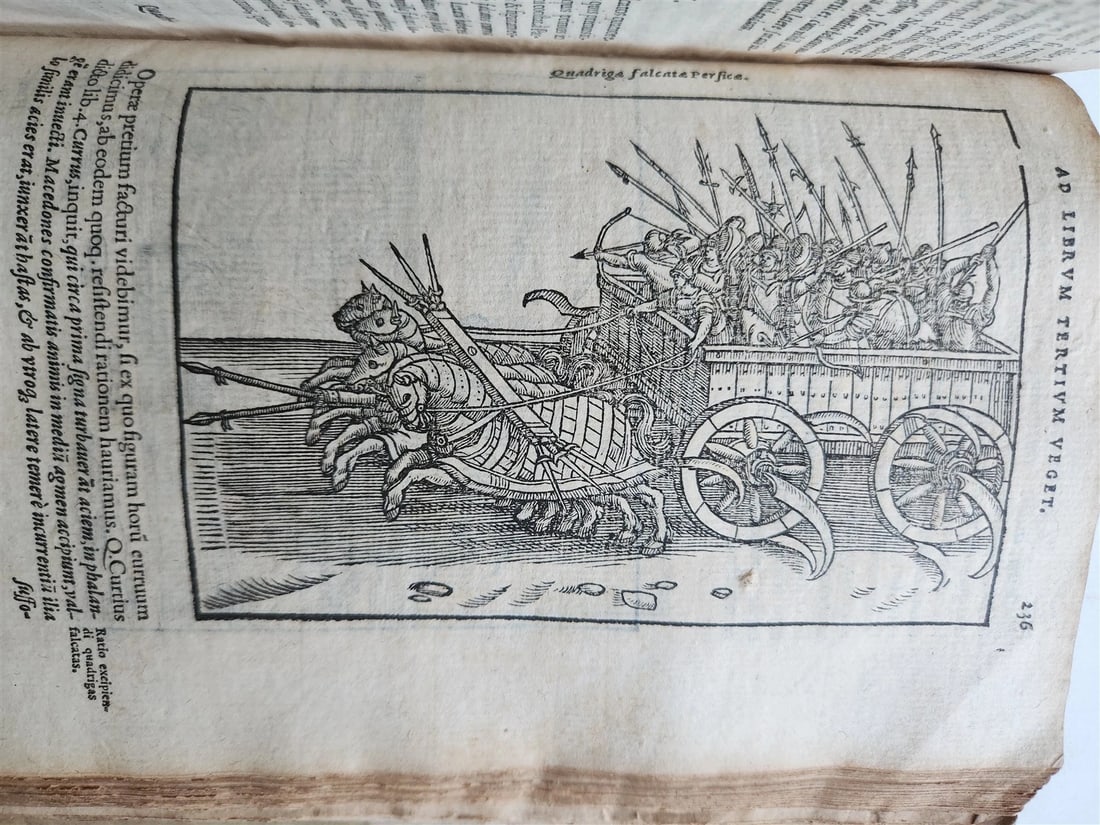 1585 MILITARY HISTORY FULLY ILLUSTRATED antique PLANTIN De re militari libri IV - 12