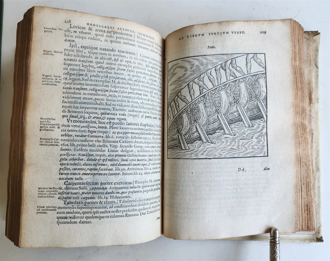 1585 MILITARY HISTORY FULLY ILLUSTRATED antique PLANTIN De re militari libri IV - 13