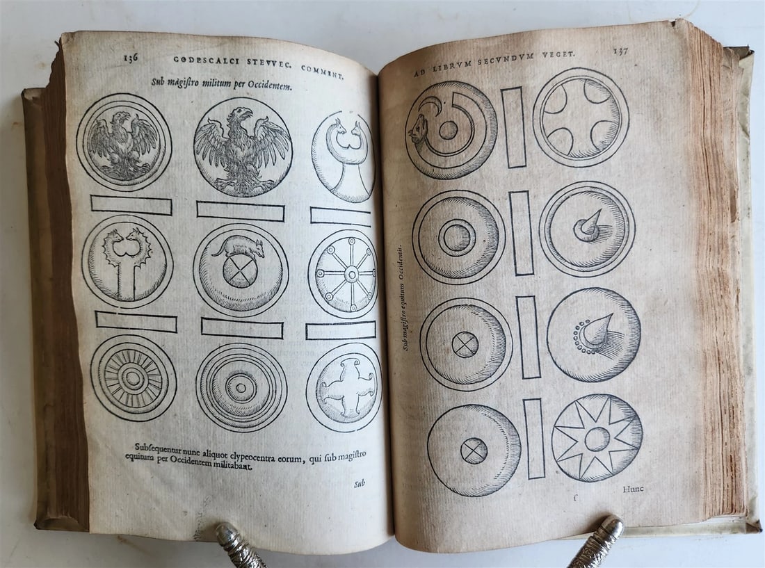 1585 MILITARY HISTORY FULLY ILLUSTRATED antique PLANTIN De re militari libri IV - 14