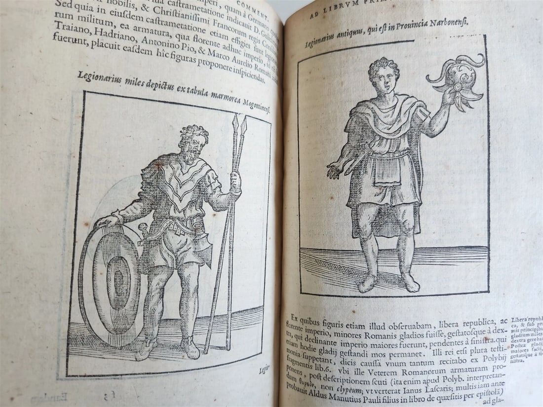 1585 MILITARY HISTORY FULLY ILLUSTRATED antique PLANTIN De re militari libri IV - 16