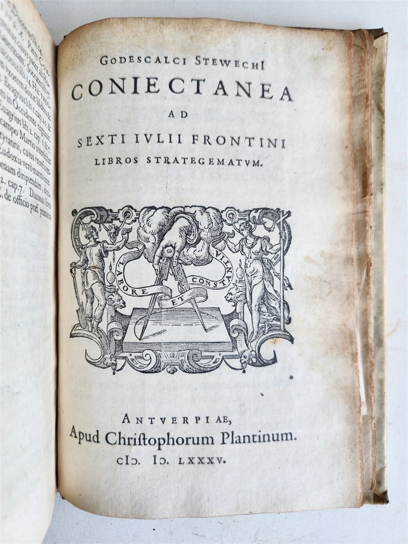 1585 MILITARY HISTORY FULLY ILLUSTRATED antique PLANTIN De re militari libri IV - 5