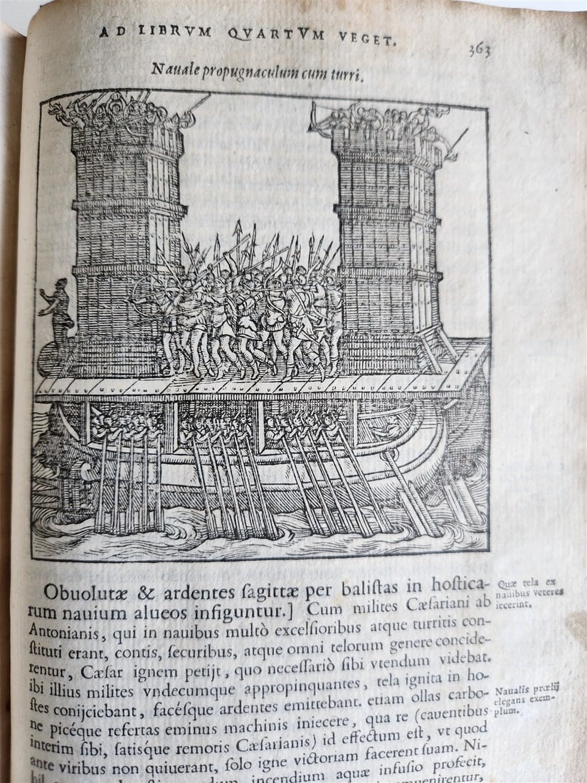 1585 MILITARY HISTORY FULLY ILLUSTRATED antique PLANTIN De re militari libri IV - 7