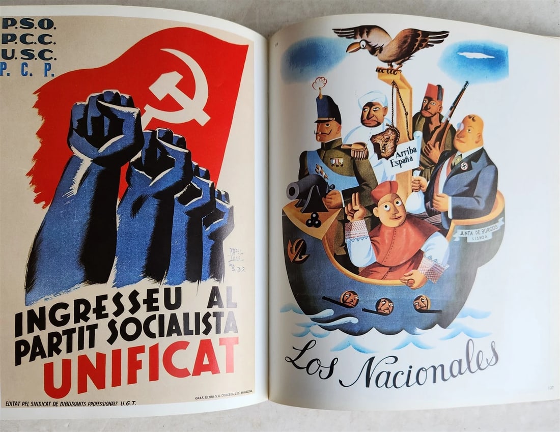 MANIFESTI RIVOLUZIONARI vintage ART & REFERENCE ALBUM RUSSIAN SPANISH POSTERS - 10