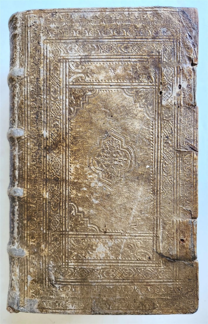 1741 LATIN GERMAN DICTIONARY incl. ANCIENT & MEDIEVAL antique PIGSKIN BINDING - 4