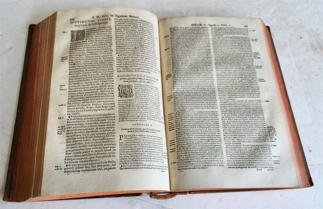 1573 School of Salamanca PHILOSOPHY Domingo de Soto antique FOLIO 16th CENT rare - 5