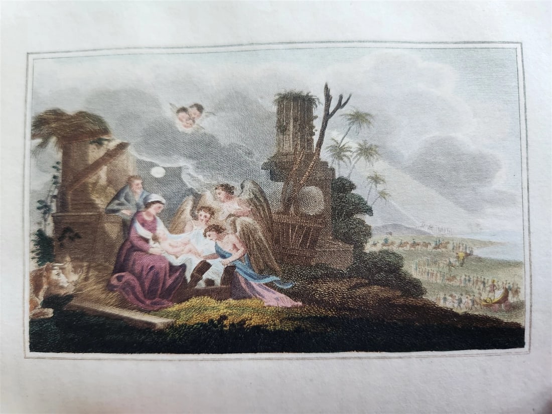 1802 BOOK of COMMON PRAYER w/ PSALTER ILLUSTRATED in COLOR antique in ENGLISH - 14