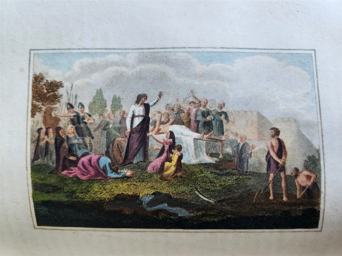 1802 BOOK of COMMON PRAYER w/ PSALTER ILLUSTRATED in COLOR antique in ENGLISH - 18