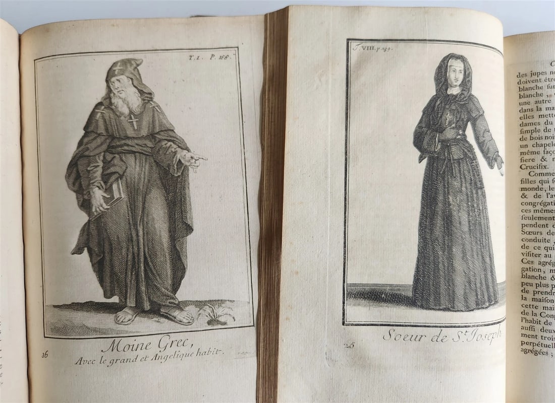 1792 RELIGIOUS & MILITARY ORDERS HISTORY 8 VOLS antique ILLUSTRATED 810 PLATES - 11