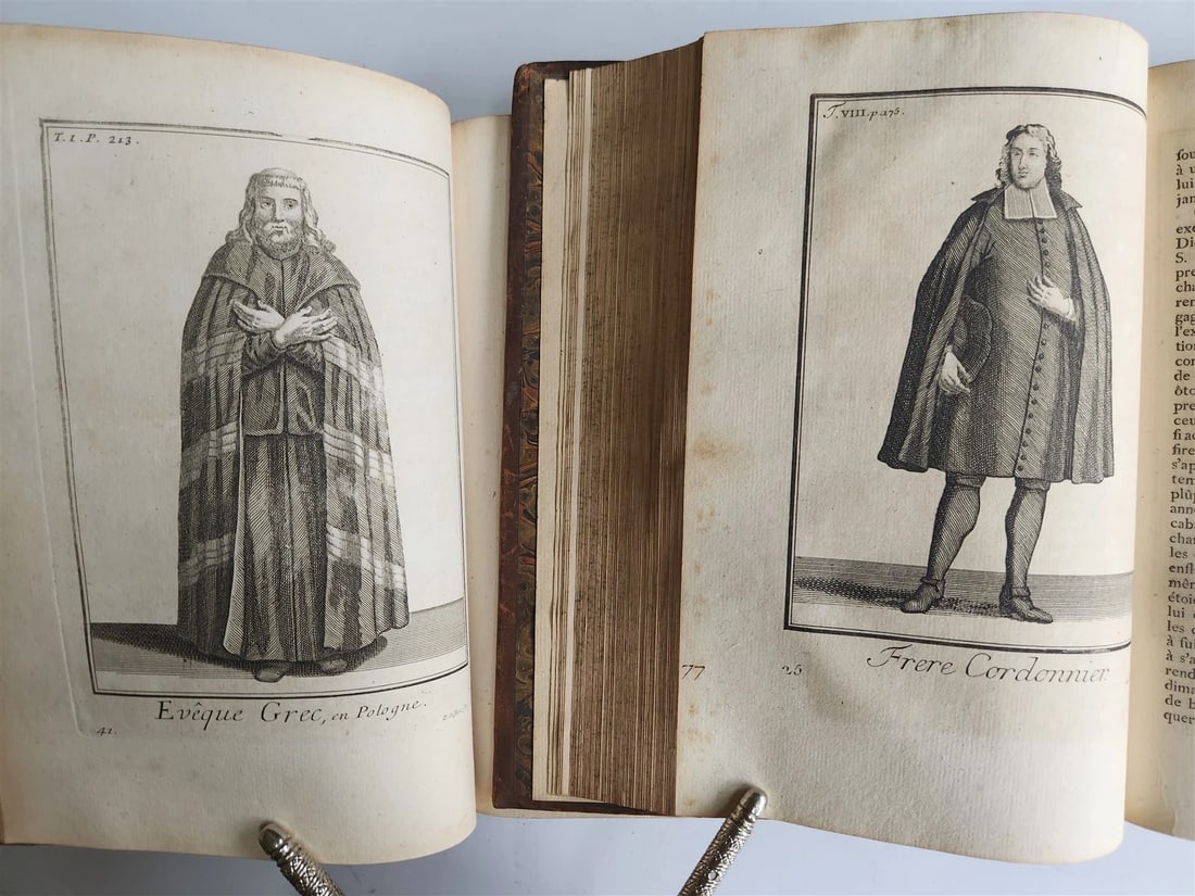 1792 RELIGIOUS & MILITARY ORDERS HISTORY 8 VOLS antique ILLUSTRATED 810 PLATES - 12