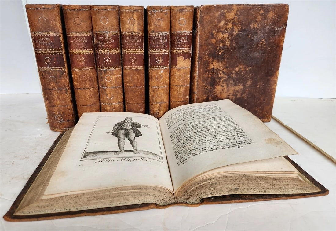 1792 RELIGIOUS & MILITARY ORDERS HISTORY 8 VOLS antique ILLUSTRATED 810 PLATES: Title: 1792 RELIGIOUS & MILITARY ORDERS HISTORY 8 VOLS antique ILLUSTRATED 810 PLATES Description: Helyot, P. Histoire des Ordres Religieux et Militaires, ainsi que des Congregations seculieres de l'u