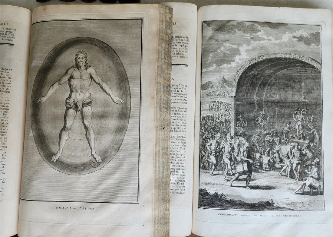 1741 HISTOIRE des CEREMONIES et COUTUMES de PEUPLES DU MONDE 7 vols antique - 15