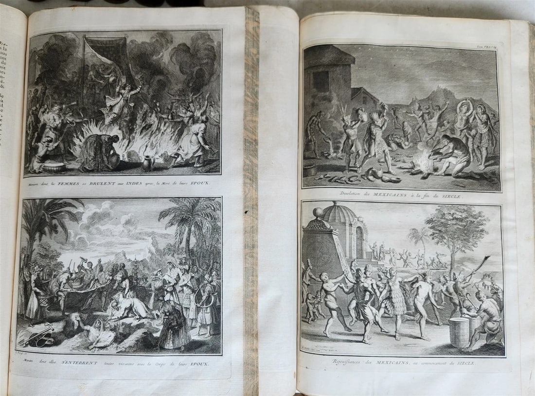 1741 HISTOIRE des CEREMONIES et COUTUMES de PEUPLES DU MONDE 7 vols antique - 18