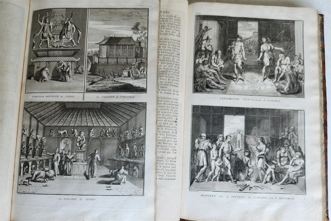 1741 HISTOIRE des CEREMONIES et COUTUMES de PEUPLES DU MONDE 7 vols antique - 6