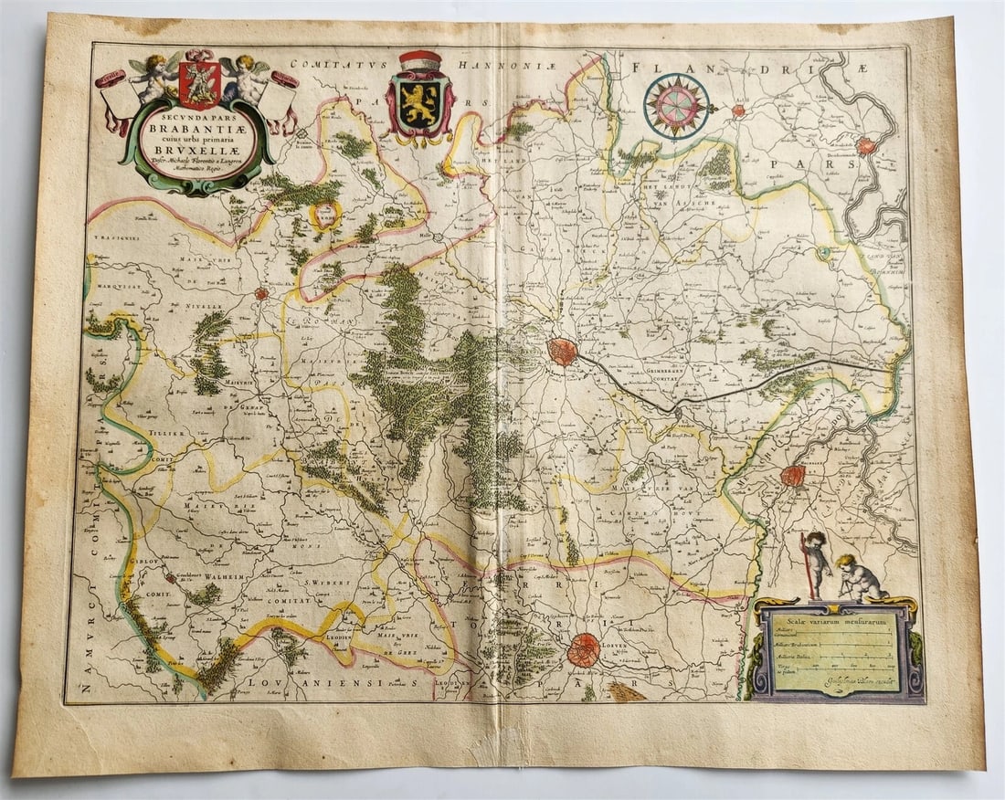 1640 MAP of Brabant Bruxelles BELGIUM by WILLEM BLAEU antique AUTHENTIC: Title: 1640 MAP of Brabant Bruxelles BELGIUM by WILLEM BLAEU antique AUTHENTIC Description: MAP SECUNDA PARS BRABANTIAE cuius urbs primaria BUXELLAE (Region of Brabant centered on Bruxelles) Amsterdam