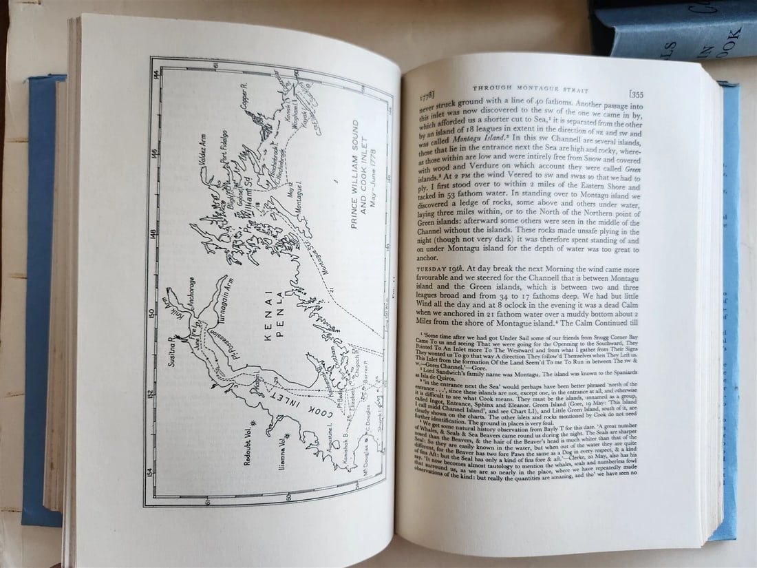 1967-74 JOURNALS of CAPTAIN JAMES COOK on HIS VOYAGES of DISCOVERY antique 5 VOL - 6