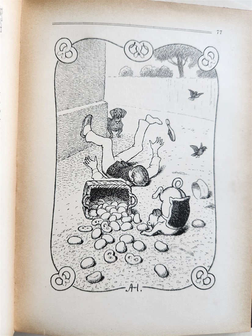 1900s ILLUSTRATED GERMAN CHILDREN BOOK antique FAIRYTALE LAND OF ANIMALS - 15