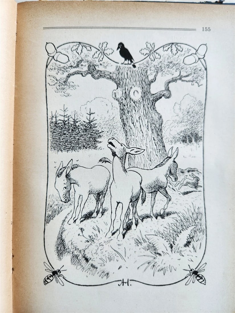 1900s ILLUSTRATED GERMAN CHILDREN BOOK antique FAIRYTALE LAND OF ANIMALS - 8