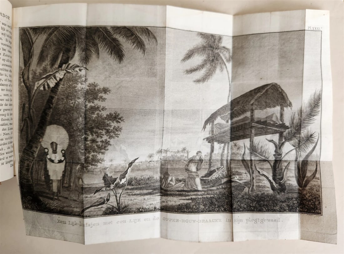 1795-1803 VOYAGE of CAPTAIN COOK 13 vols DUTCH ILLUSTRATED antique MAPS PLATES - 12